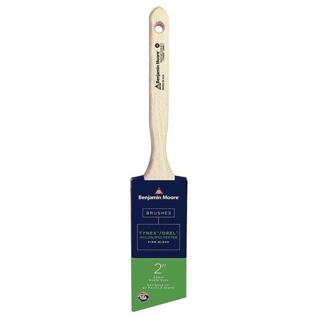 BENJAMIN MOORE Paint Brush, Firm Brush, 21116 in L Bristle, OrelTynex Bristle, Angle Sash Handle U61220-017